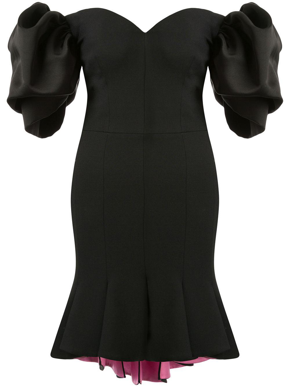 peplum hem off-shoulder dress by ALEXANDER MCQUEEN