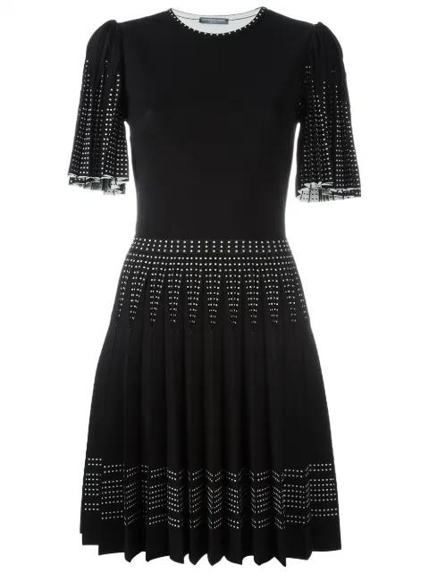 pleated knit mini dress by ALEXANDER MCQUEEN