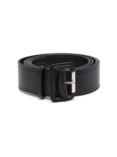 pointed leather buckle belt by ALEXANDER MCQUEEN