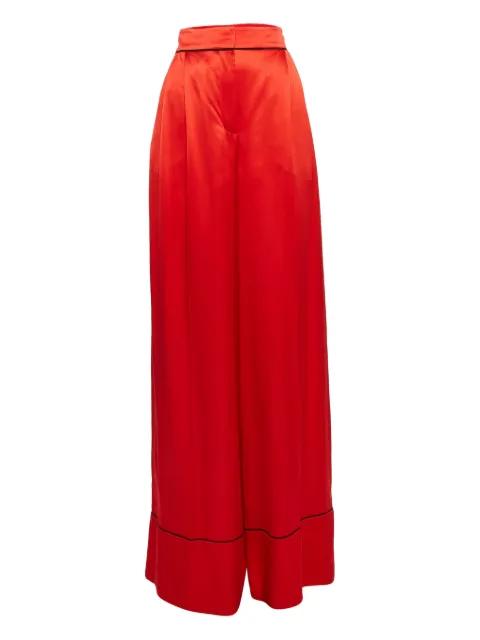 pre-owned silk trousers by ALEXANDER MCQUEEN 