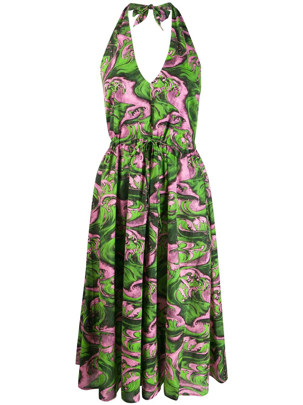 printed halterneck dress by ALEXANDER MCQUEEN