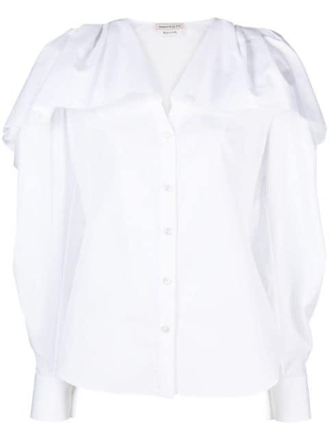 ruffled cotton shirt by ALEXANDER MCQUEEN