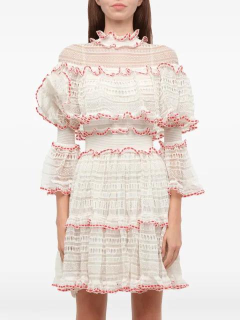 ruffled lace mini dress by ALEXANDER MCQUEEN