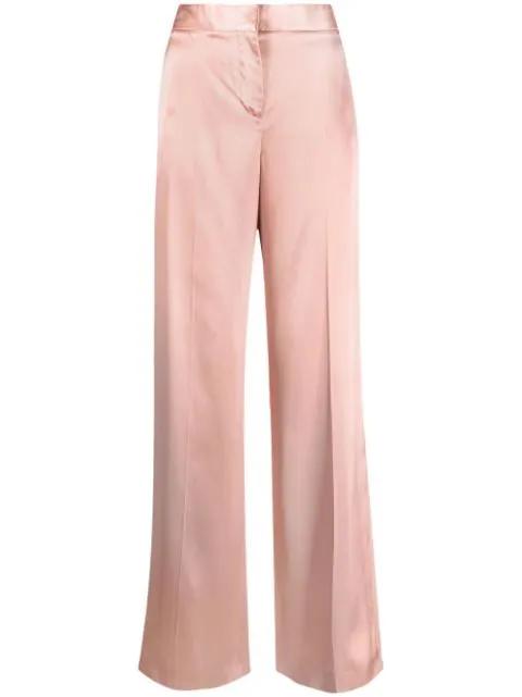 satin-effect wide-leg trousers by ALEXANDER MCQUEEN