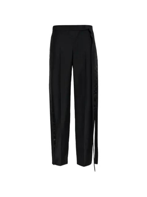 satin-trim draped trousers by ALEXANDER MCQUEEN