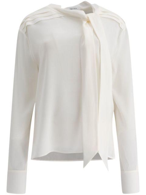 scarf-detailed georgette shirt by ALEXANDER MCQUEEN