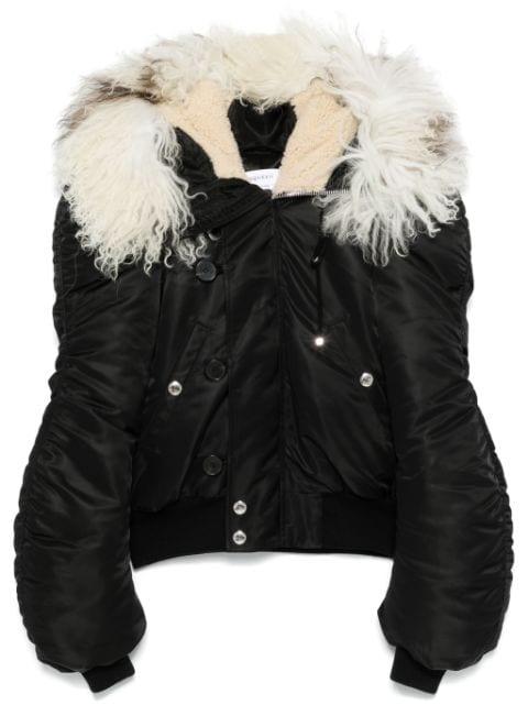 shearling-collar bomber jacket by ALEXANDER MCQUEEN