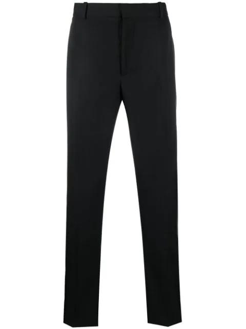 silk side panel tailored trousers by ALEXANDER MCQUEEN