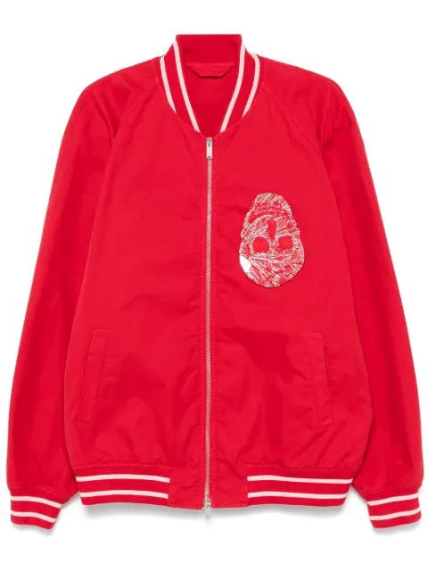 skull-appliqué bomber jacket by ALEXANDER MCQUEEN