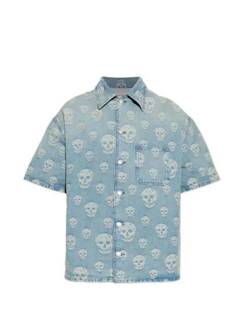 skull-jacquard short-sleeve shirt by ALEXANDER MCQUEEN