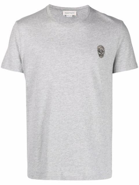 skull patch cotton T-shirt by ALEXANDER MCQUEEN