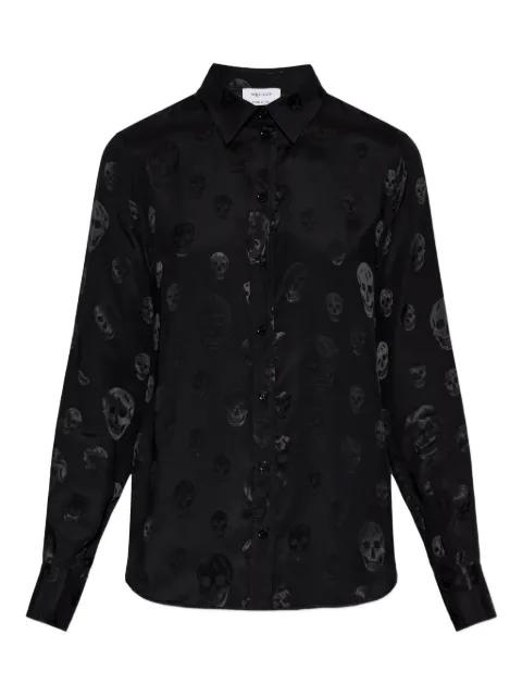 skull-pattern collared top by ALEXANDER MCQUEEN
