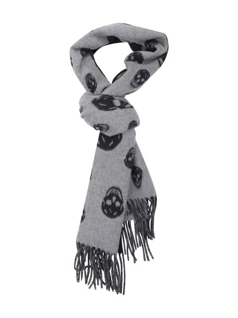 skull-pattern fringed scarf by ALEXANDER MCQUEEN