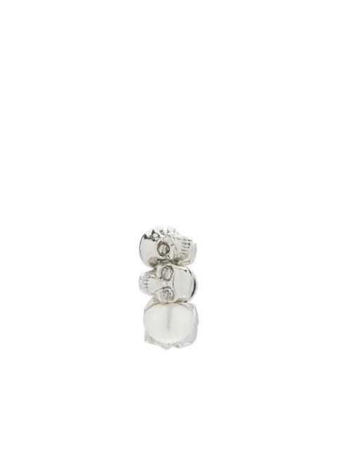 skull pearl-embellished earring by ALEXANDER MCQUEEN