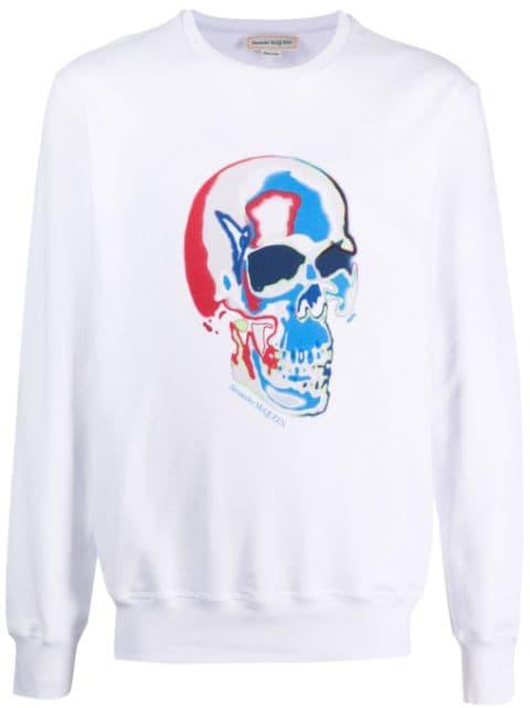skull-print cotton sweatshirt by ALEXANDER MCQUEEN