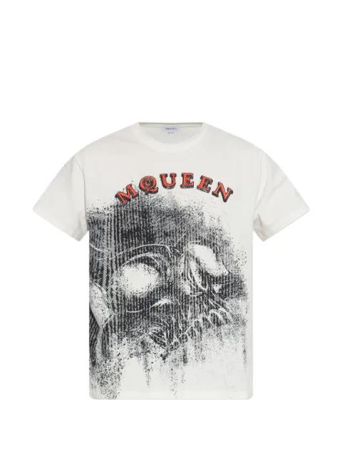 skull-print logo T-shirt by ALEXANDER MCQUEEN
