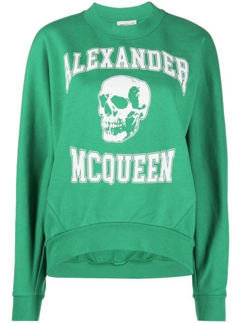 skull-print stretch-cotton sweatshirt by ALEXANDER MCQUEEN