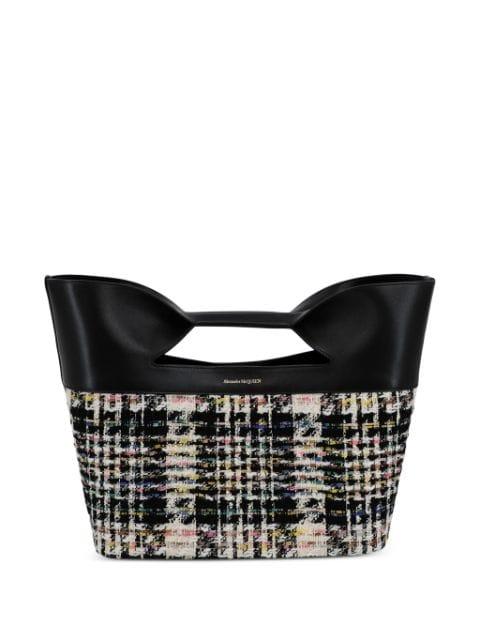 small The Bow tweed tote bag by ALEXANDER MCQUEEN