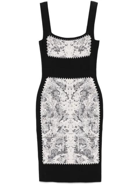snake print knit dress by ALEXANDER MCQUEEN