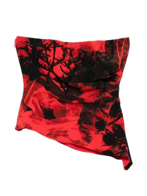 strapless floral top by ALEXANDER MCQUEEN