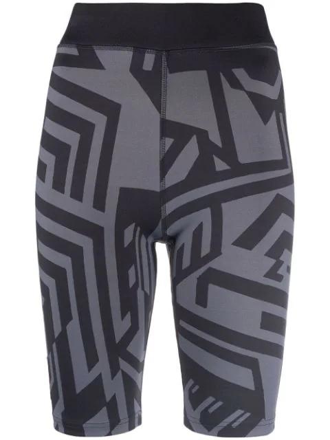 stretch-design abstract print shorts by ALEXANDER MCQUEEN