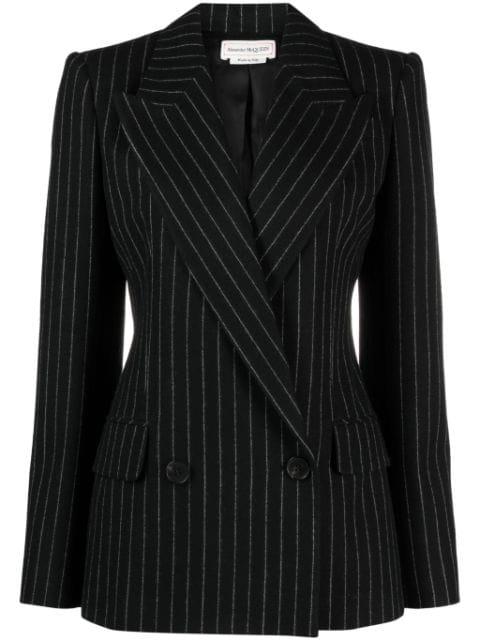 striped double-breasted blazer by ALEXANDER MCQUEEN