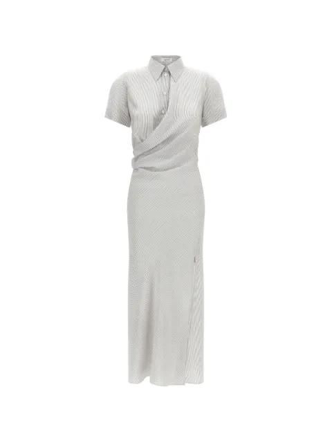 striped draped-design dress by ALEXANDER MCQUEEN