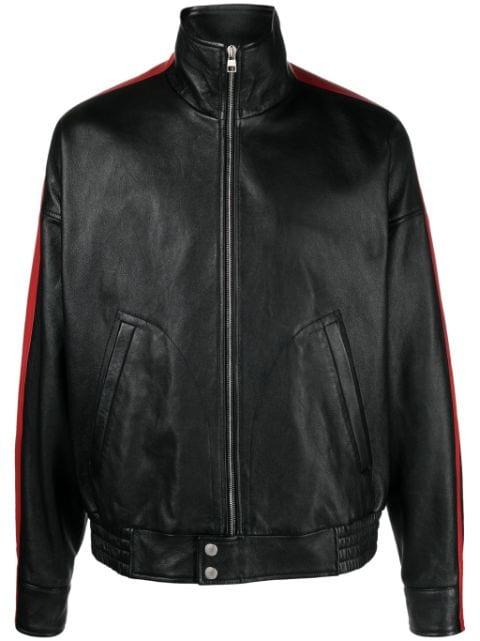 striped leather Biker jacket by ALEXANDER MCQUEEN
