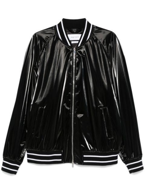 striped-trim bomber jacket by ALEXANDER MCQUEEN