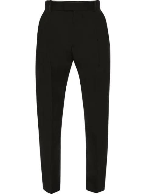 tailored satin-panel trousers by ALEXANDER MCQUEEN