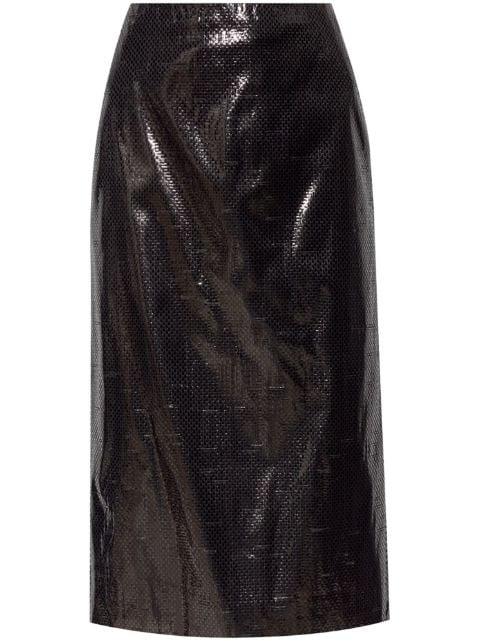 tarpaulin pencil midi skirt by ALEXANDER MCQUEEN