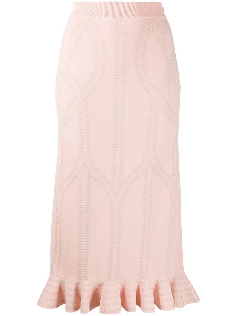 textured knitted frilled skirt by ALEXANDER MCQUEEN