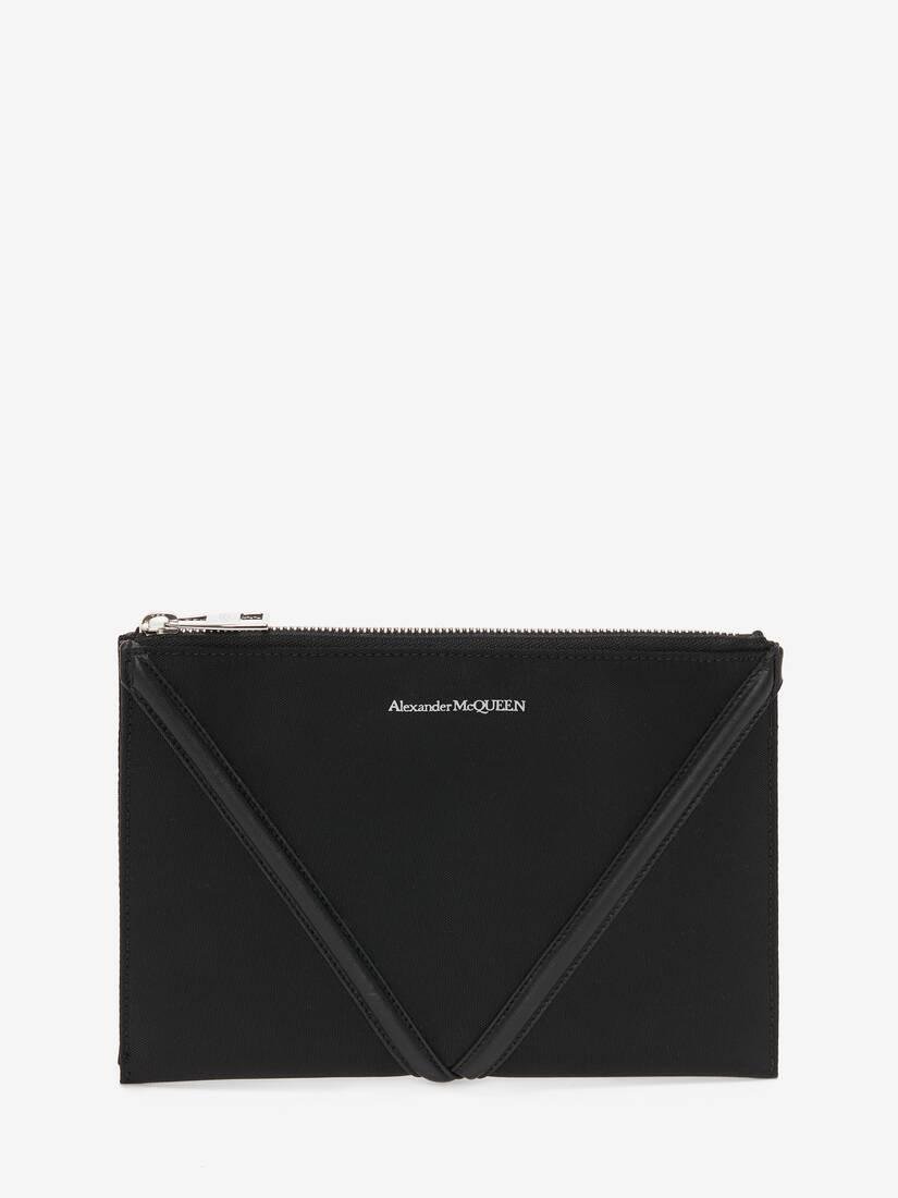 the harness small zip pouch in black by ALEXANDER MCQUEEN