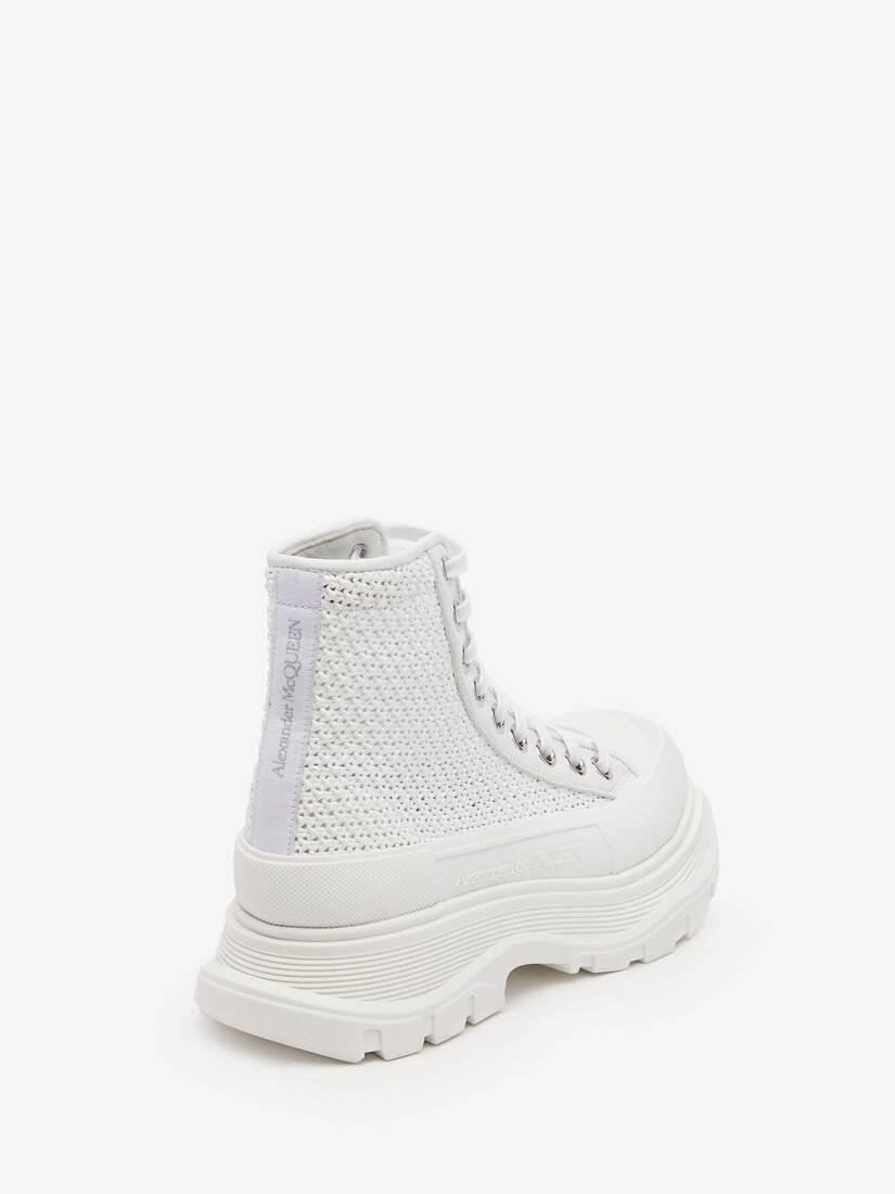 tread slick boot in white/off white/silver by ALEXANDER MCQUEEN