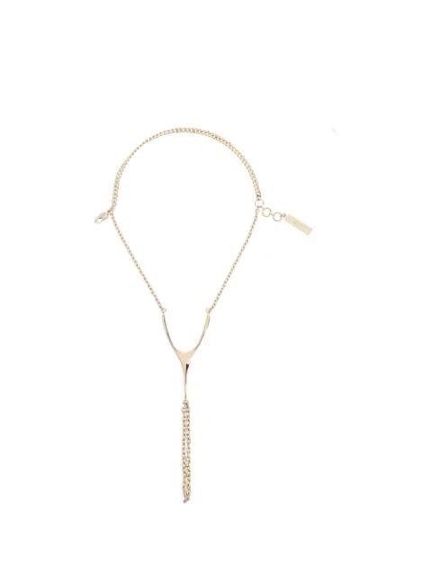 wishbone-plaque chain hand bracelet by ALEXANDER MCQUEEN