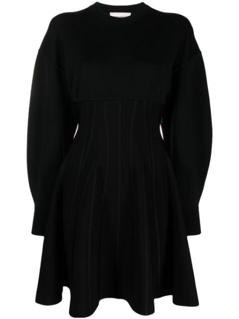 wool-blend flared minidress by ALEXANDER MCQUEEN