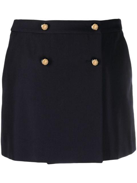 wool-cotton blend mini wrap skirt by ALEXANDER MCQUEEN