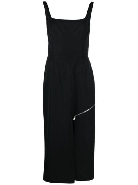 zip-embellished midi dress by ALEXANDER MCQUEEN