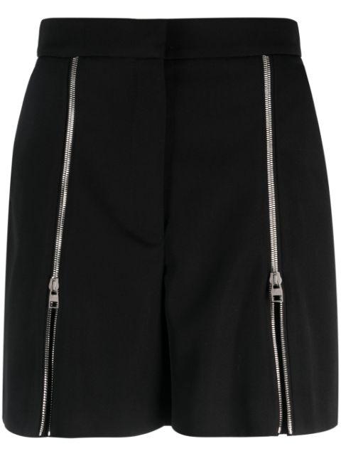 zip-embellished wool shorts by ALEXANDER MCQUEEN