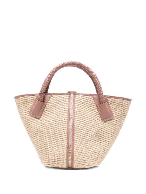 small Lauren braided-handle tote bag by ALEXANDER SMITH