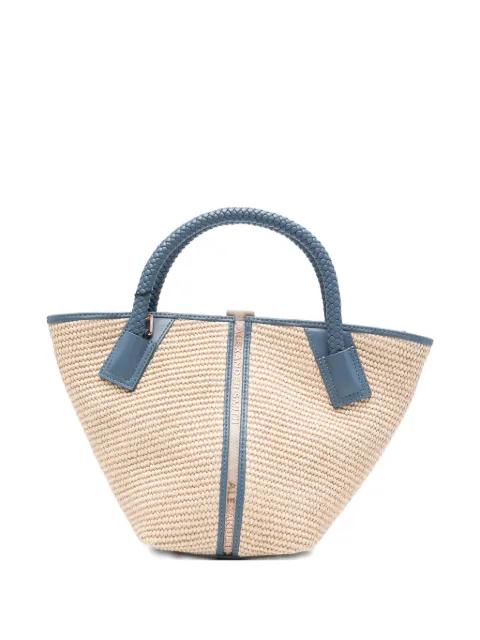small Lauren braided-handle tote bag by ALEXANDER SMITH