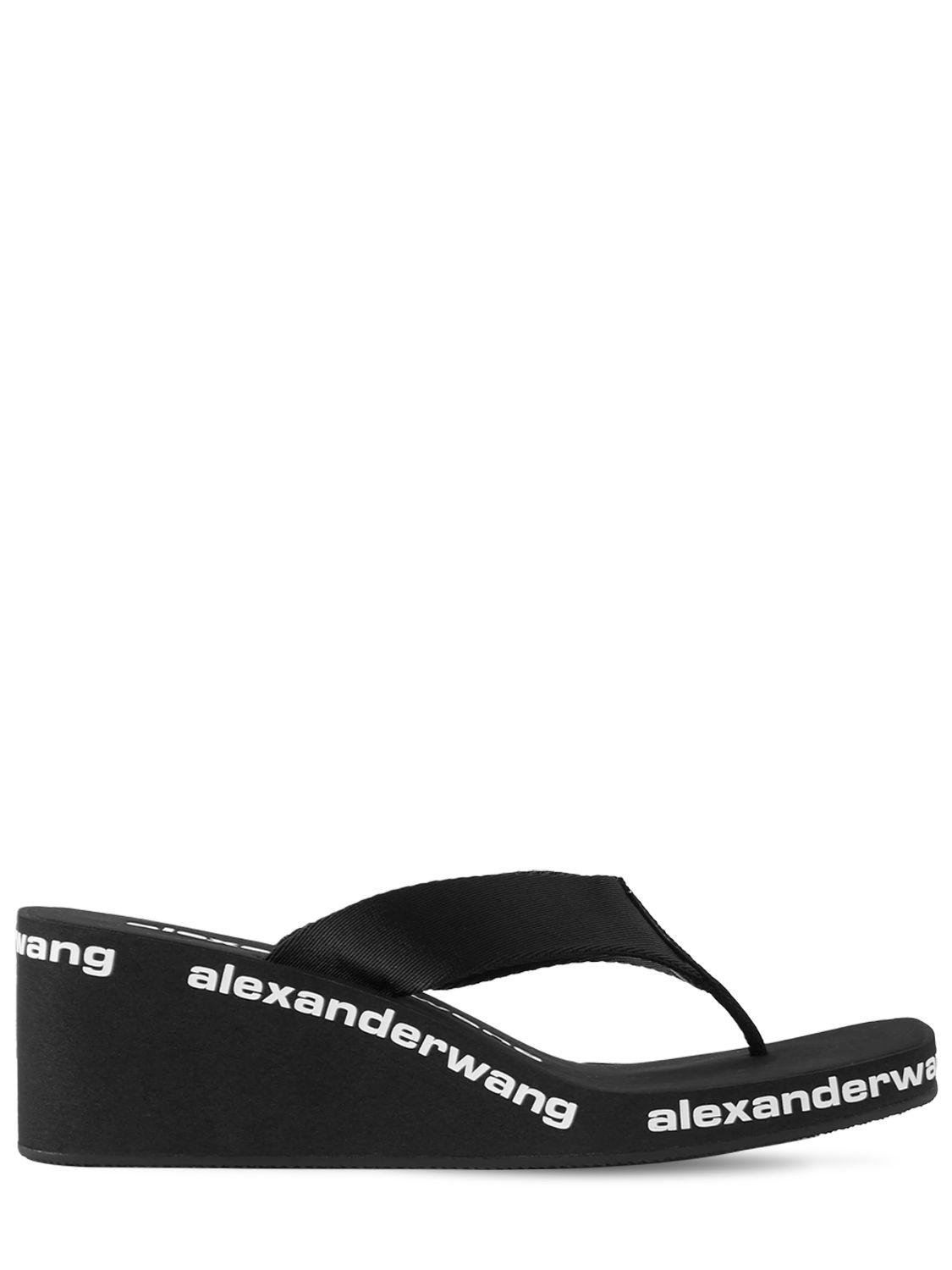 70mm Aw Nylon Thong Wedges by ALEXANDER WANG