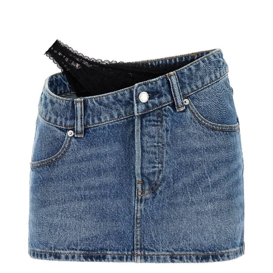 Alexander Wang Asymmetric Lace Detail Mini Skirt by ALEXANDER WANG