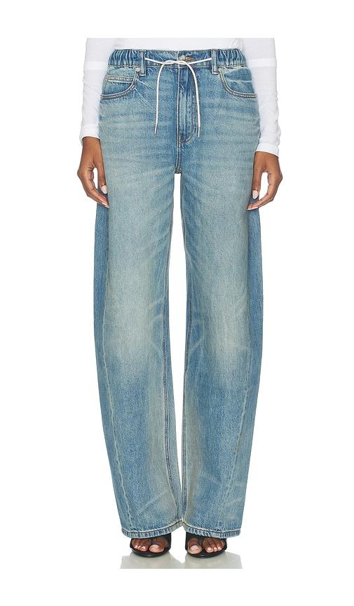 Alexander Wang Balloon Jogger Jeans With Crystal Drawcord in Blue by ALEXANDER WANG