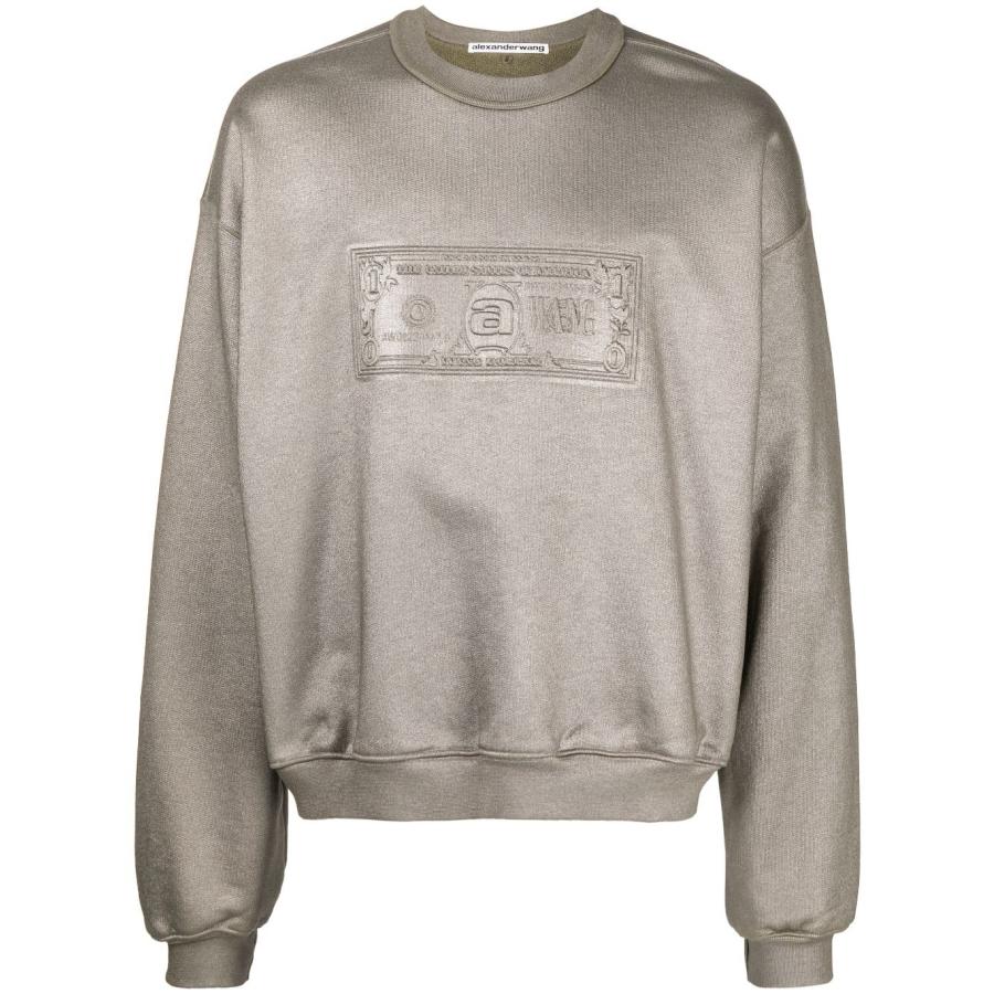 Alexander Wang Dollar Bill Embossed Crewneck Sweatshirt by ALEXANDER WANG