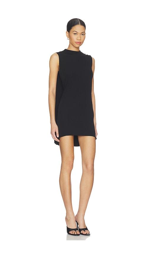 Alexander Wang Fitted Mini Dress With Drape Back in Black by ALEXANDER WANG