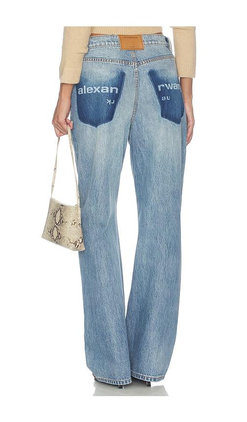 Alexander Wang Float Jeans With Logo Shadow Pockets in Blue by ALEXANDER WANG