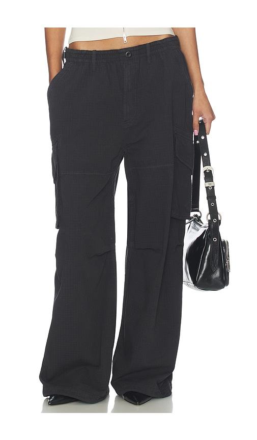 Alexander Wang Mid Rise Cargo Pant With Internal Logo in Black by ALEXANDER WANG