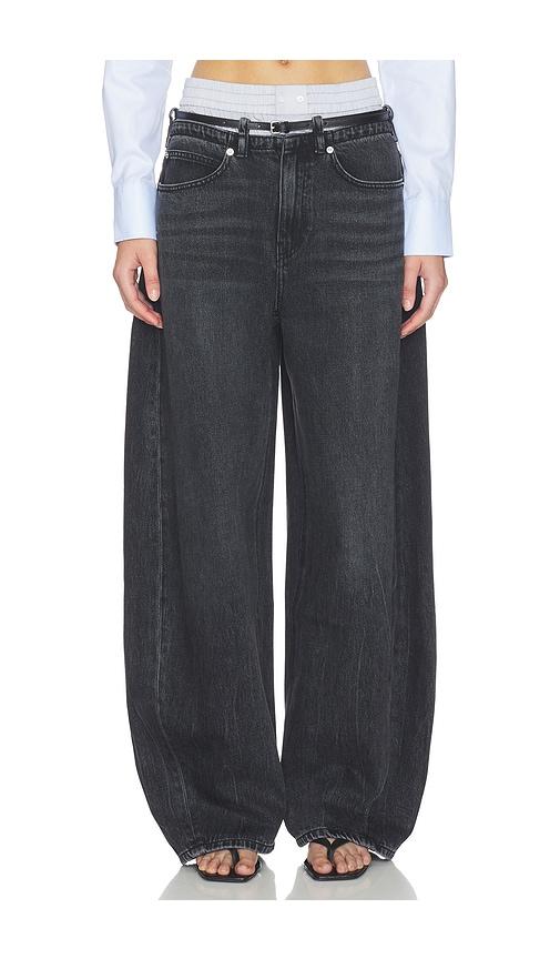 Alexander Wang Prestyle Blow Up Jeans With Leather Belt And Boxer in Black by ALEXANDER WANG