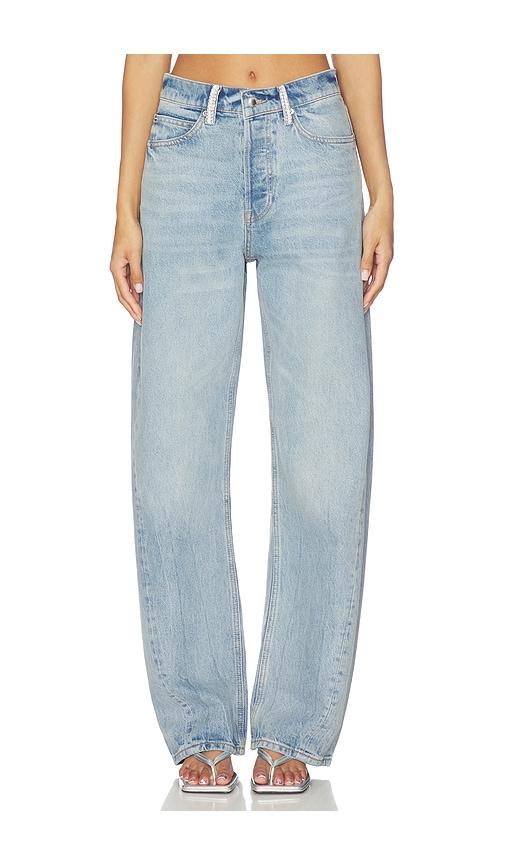 Alexander Wang Relaxed Straight Cut With Crystal Belt Loops in Blue by ALEXANDER WANG